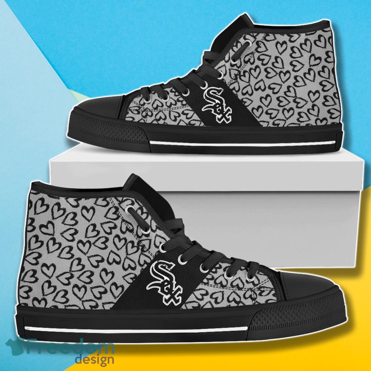 JWFancy Chicago White Sox High Top Canvas Sneakers Shoes For Men And Women