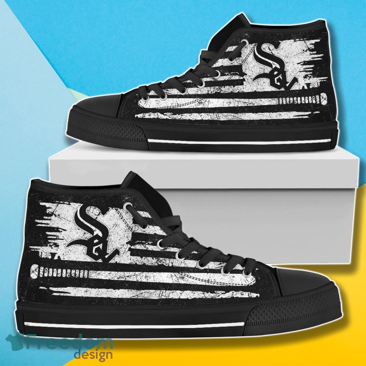 JWFancy Chicago White Sox High Top Canvas Sneakers Shoes For Men And Women
