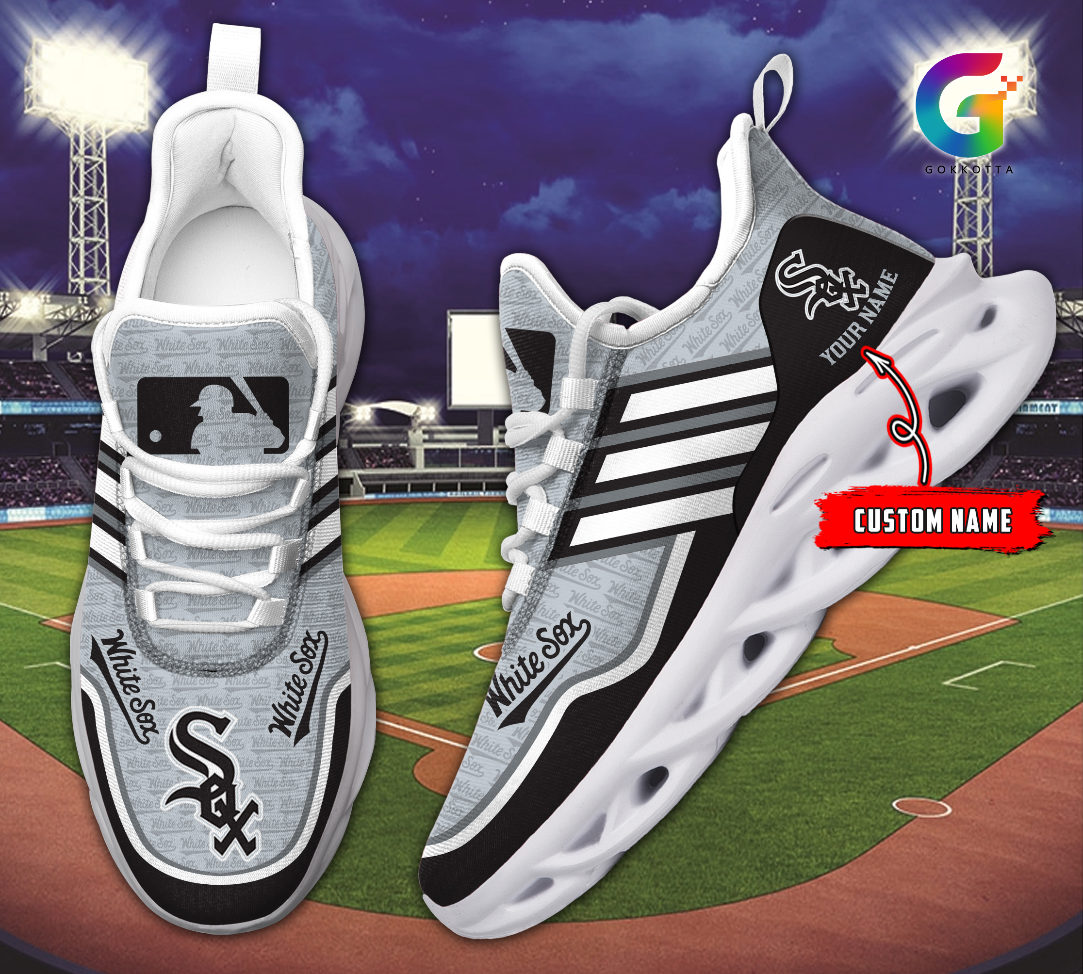 JWFancy Chicago White Sox MLB Max Soul Shoes Sneakers For Men And Women