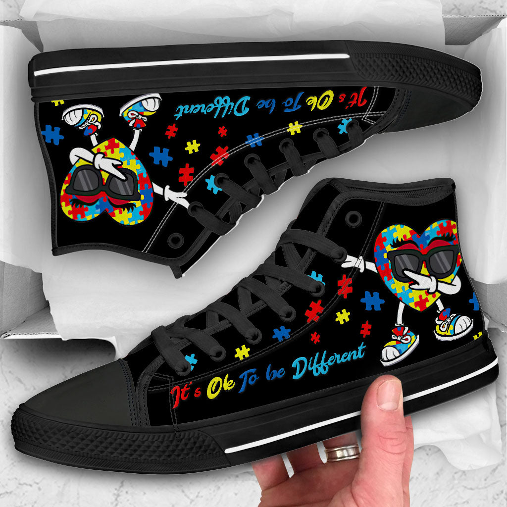 JWFancy Choose Kind Autism Awareness High Top Canvas Sneakers Shoes For Men And Women