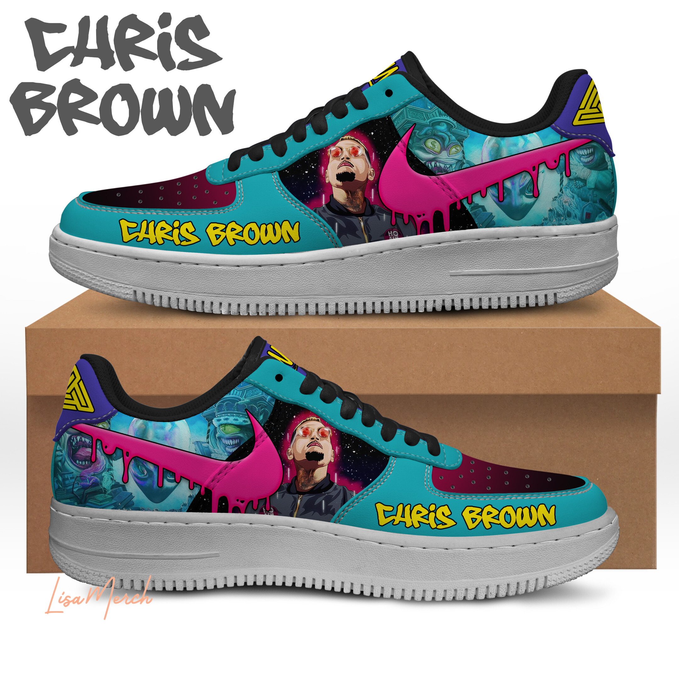 JWFancy Chris Brown Air Low-Top Sneakers Shoes For Men And Women