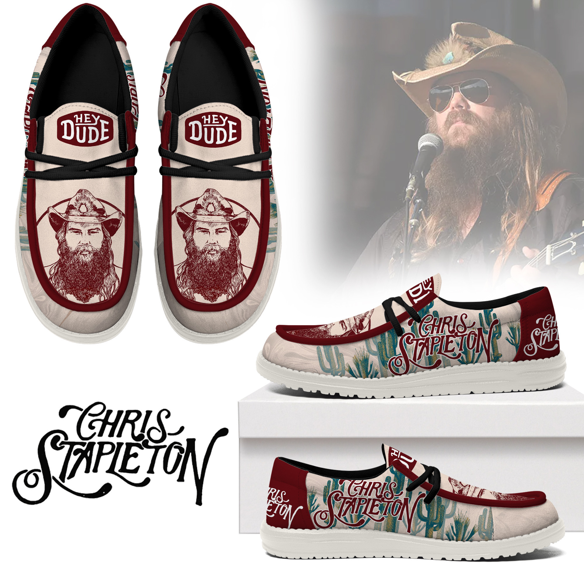 JWFancy Chris Stapleton – Custom Name Hey Dude