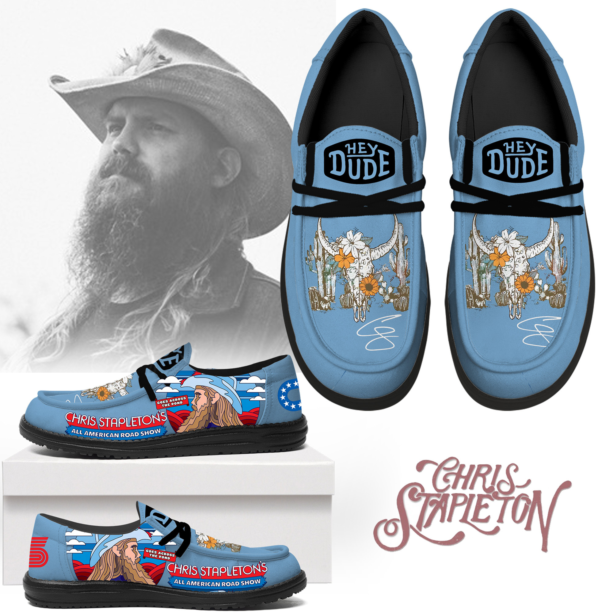 JWFancy Chris Stapleton – Custom Name Hey Dude