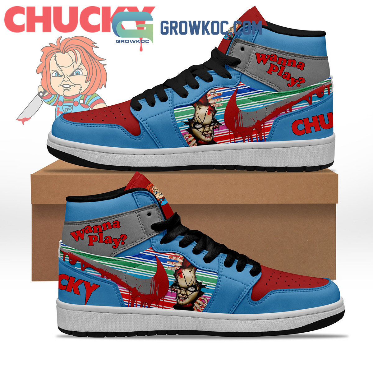 JWFancy Chucky AJ1 High Sneakers Shoes For Men And Women