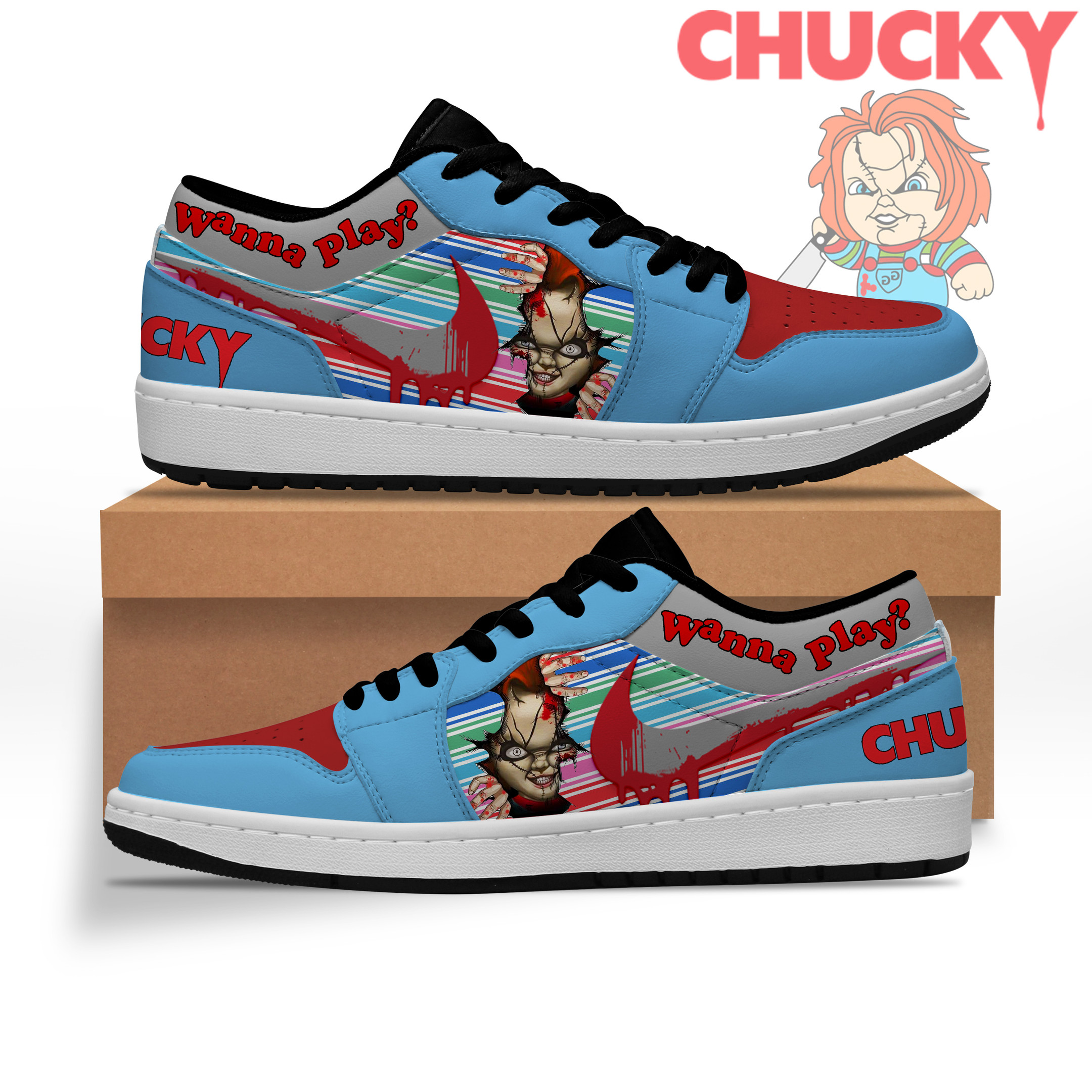 JWFancy Chucky AJ1 Low Sneakers Shoes For Men And Women