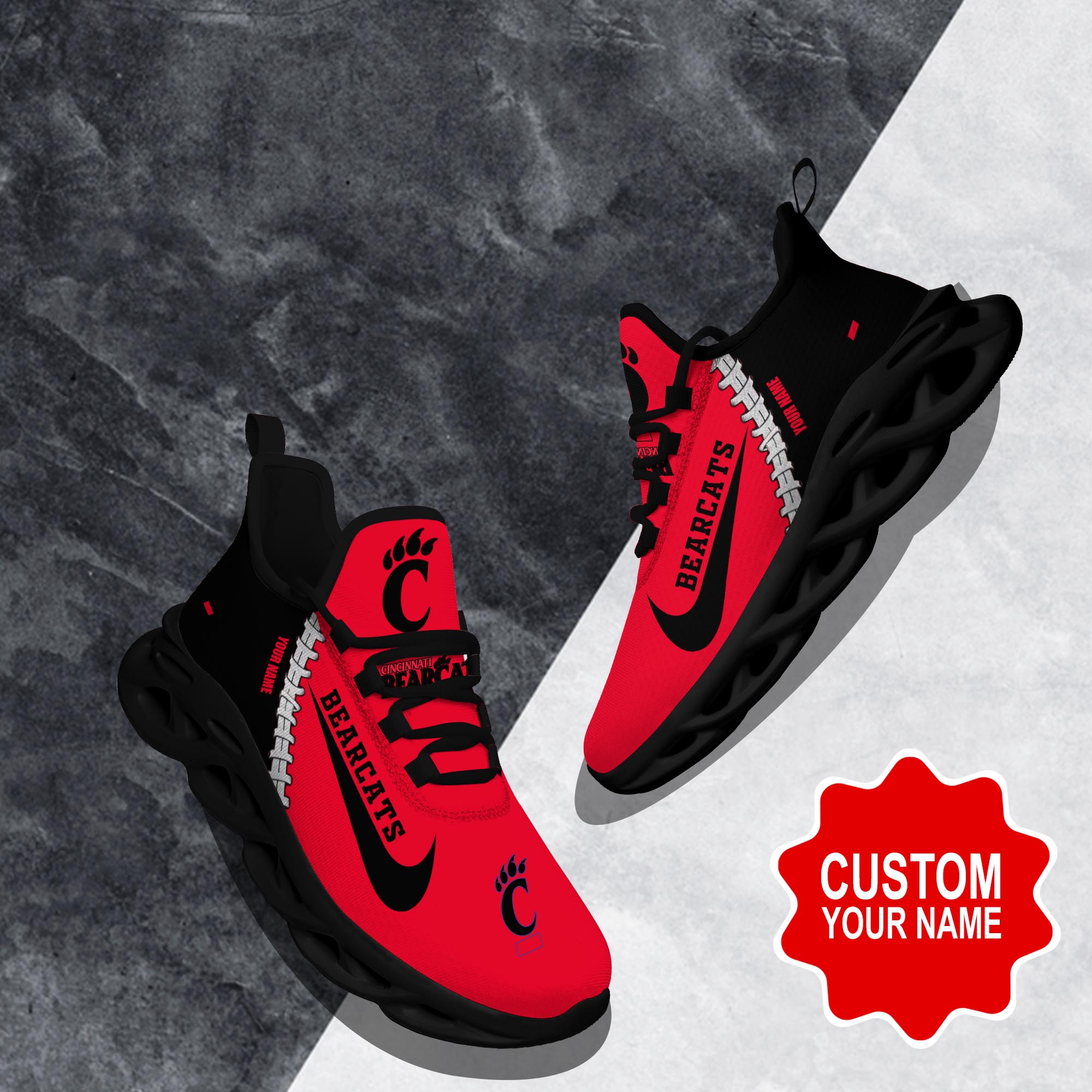 JWFancy Cincinnati Bearcats Max Soul Shoes Sneakers For Men And Women