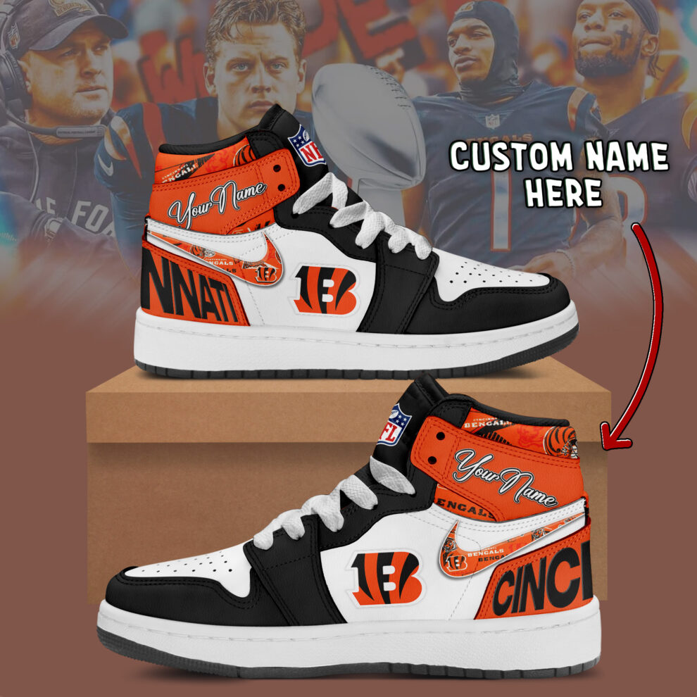JWFancy Cincinnati Bengals AJ1 High Sneakers Shoes For Men And Women