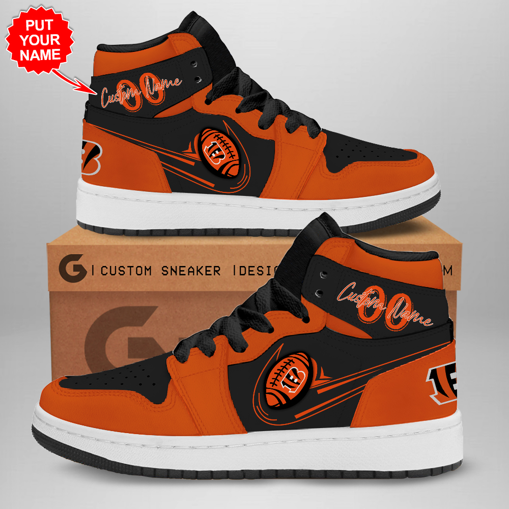 JWFancy Cincinnati Bengals AJ1 High Sneakers Shoes For Men And Women