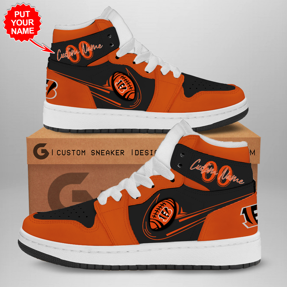 JWFancy Cincinnati Bengals AJ1 High Sneakers Shoes For Men And Women