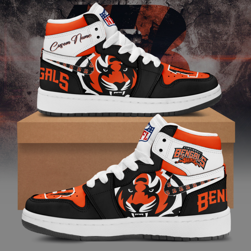 JWFancy Cincinnati Bengals AJ1 High Sneakers Shoes For Men And Women