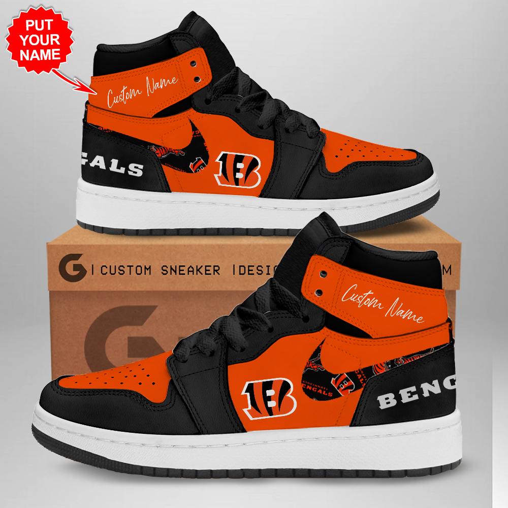 JWFancy Cincinnati Bengals AJ1 High Sneakers Shoes For Men And Women