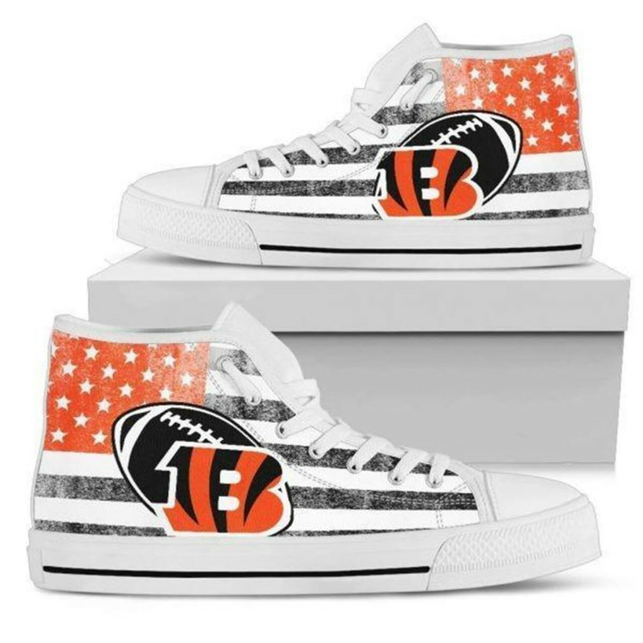 JWFancy Cincinnati Bengals High Top Canvas Sneakers Shoes For Men And Women