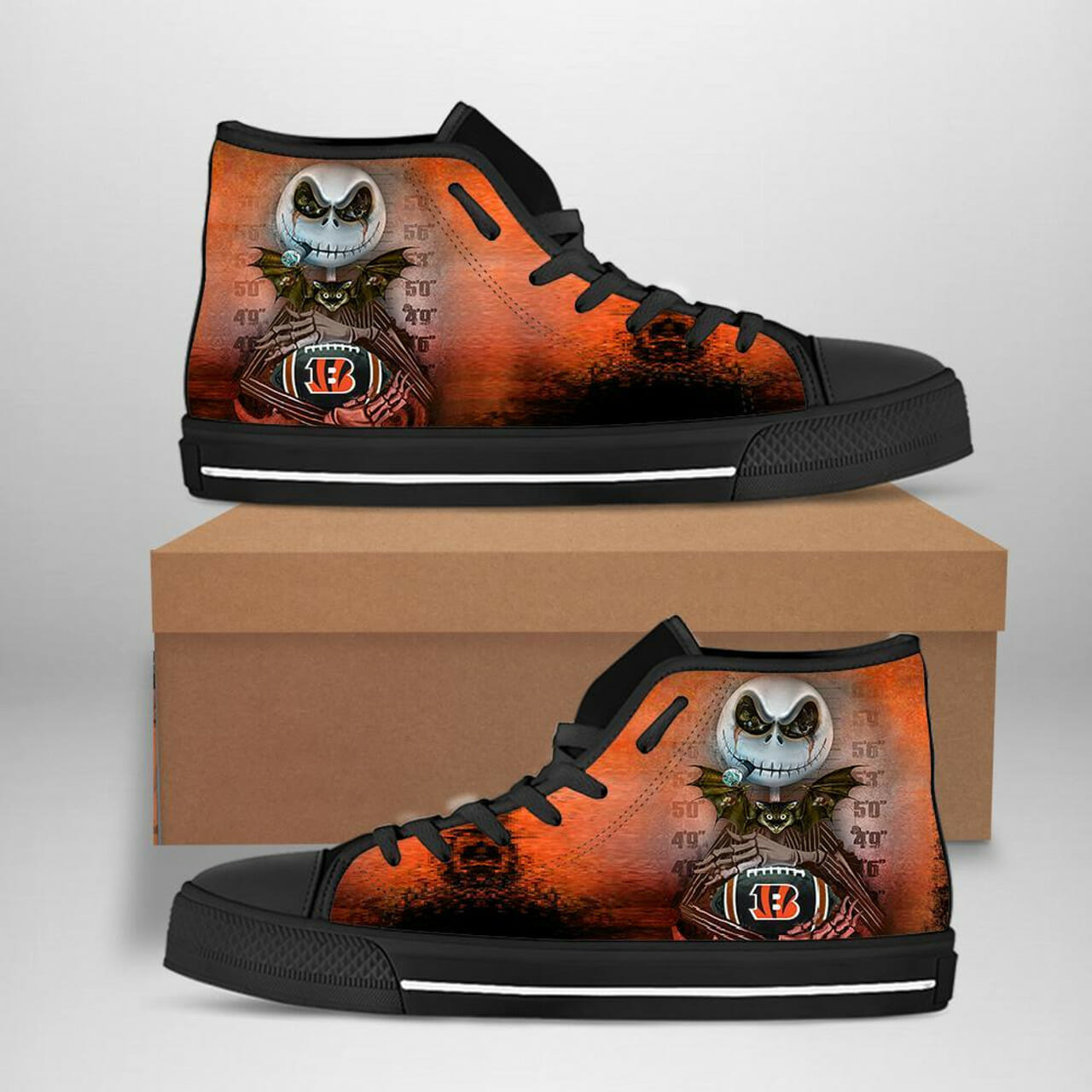 JWFancy Cincinnati Bengals High Top Canvas Sneakers Shoes For Men And Women