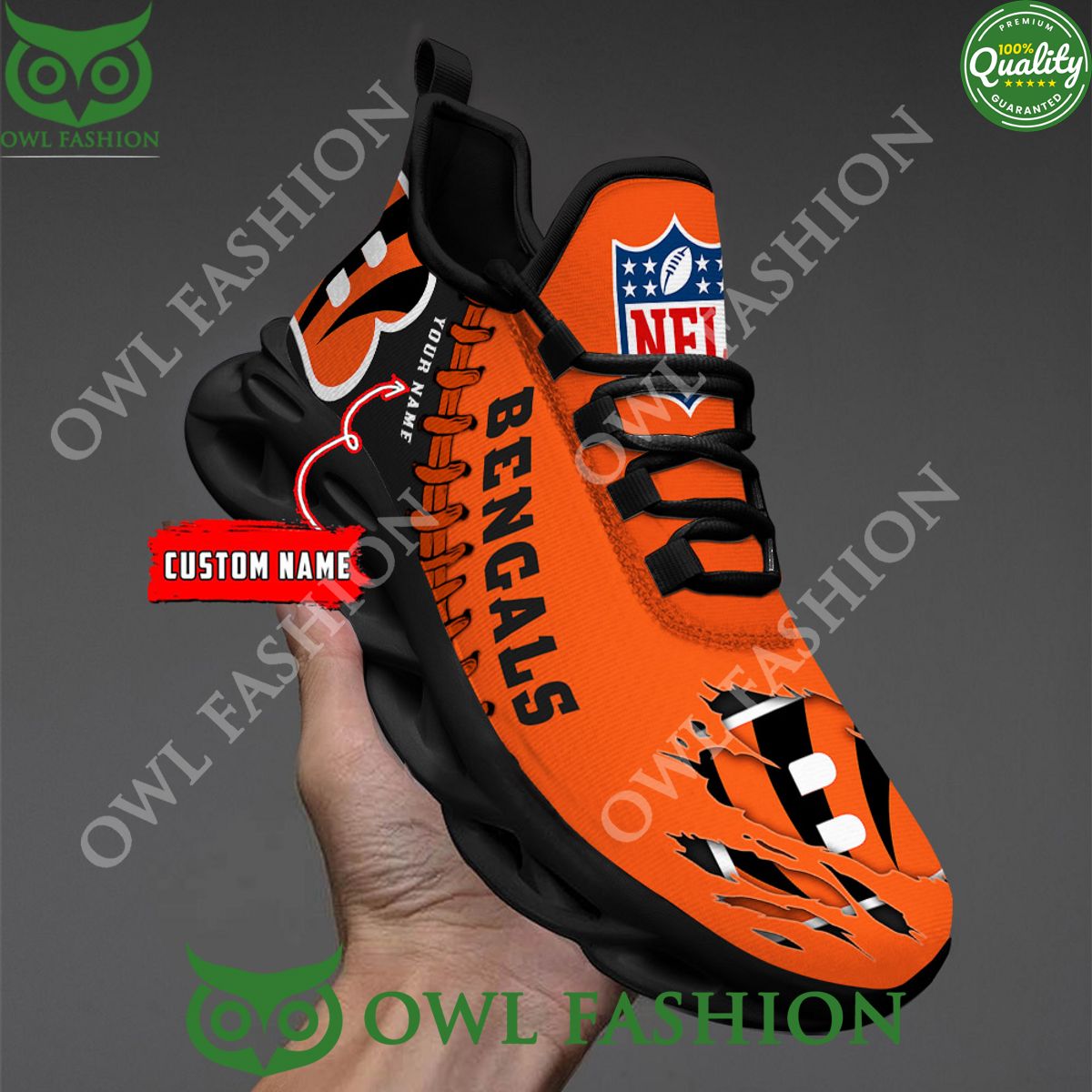 JWFancy Cincinnati Bengals Max Soul Shoes Sneakers For Men And Women