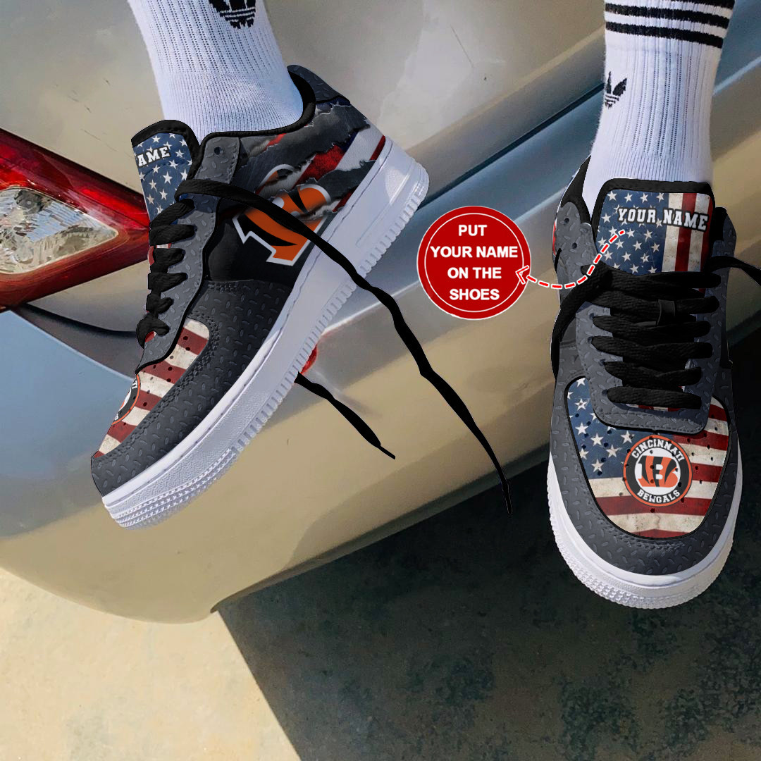 JWFancy Cincinnati Bengals NFL Air Low-Top Sneakers Shoes For Men And Women