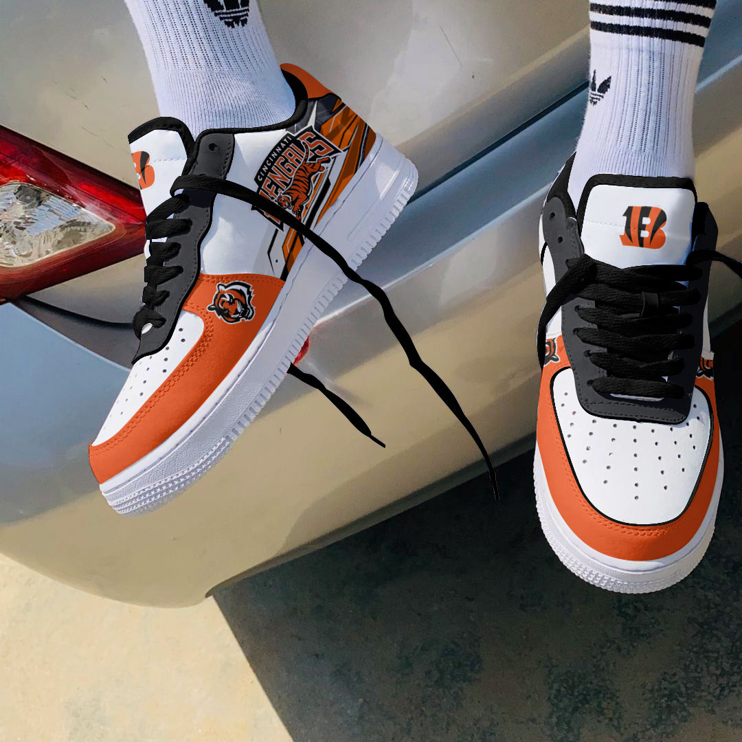 JWFancy Cincinnati Bengals NFL Air Low-Top Sneakers Shoes For Men And Women