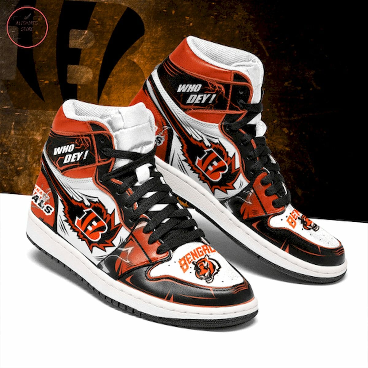 JWFancy Cincinnati Bengals NFL AJ1 High Sneakers Shoes For Men And Women