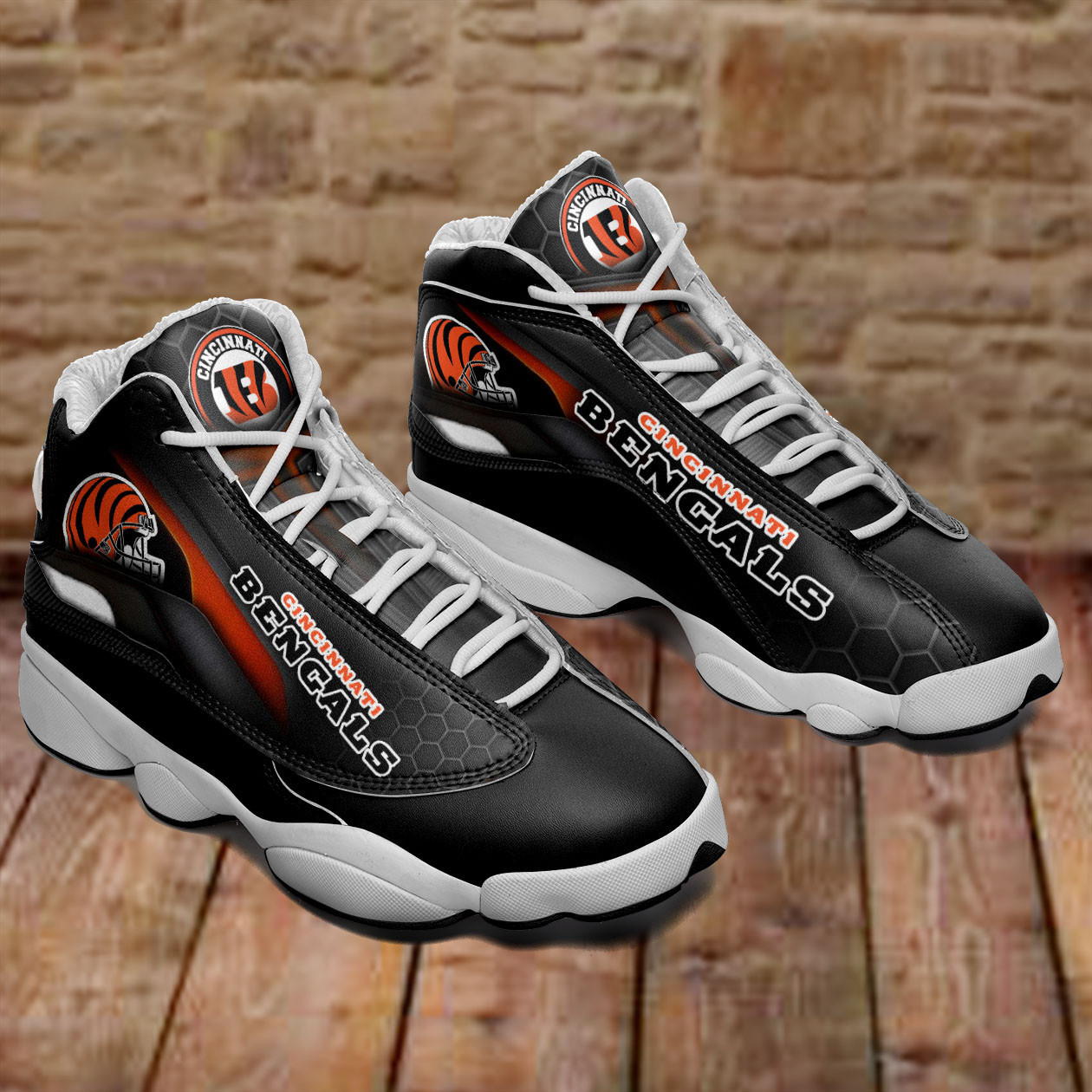JWFancy Cincinnati Bengals NFL AJ13 Sneakers Shoes For Men And Women