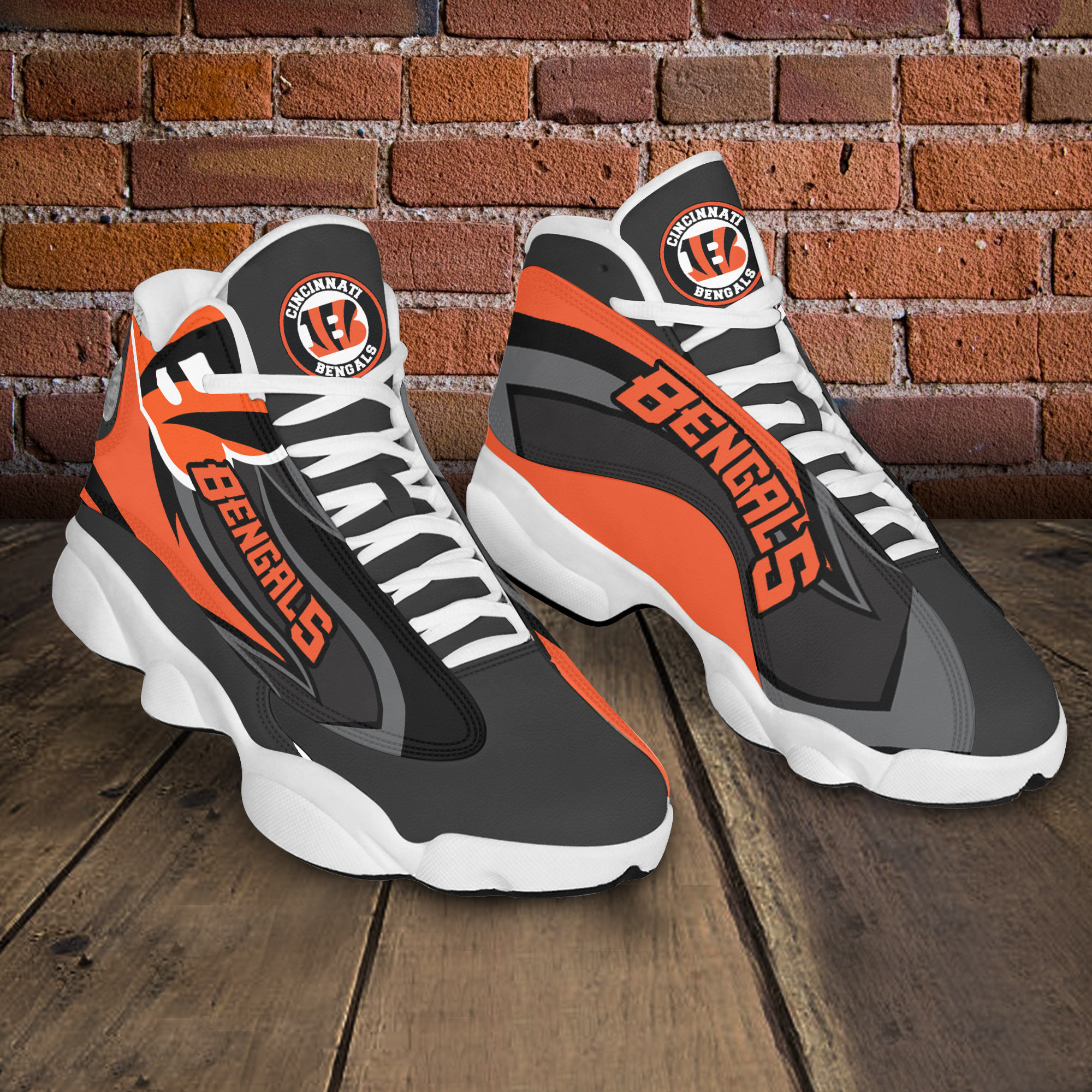 JWFancy Cincinnati Bengals NFL AJ13 Sneakers Shoes For Men And Women