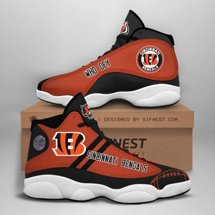 JWFancy Cincinnati Bengals NFL AJ13 Sneakers Shoes For Men And Women