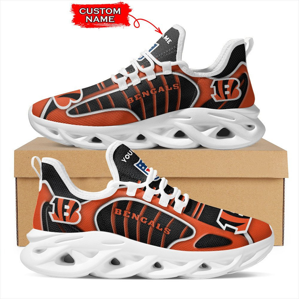 JWFancy Cincinnati Bengals NFL Max Soul Shoes Sneakers For Men And Women