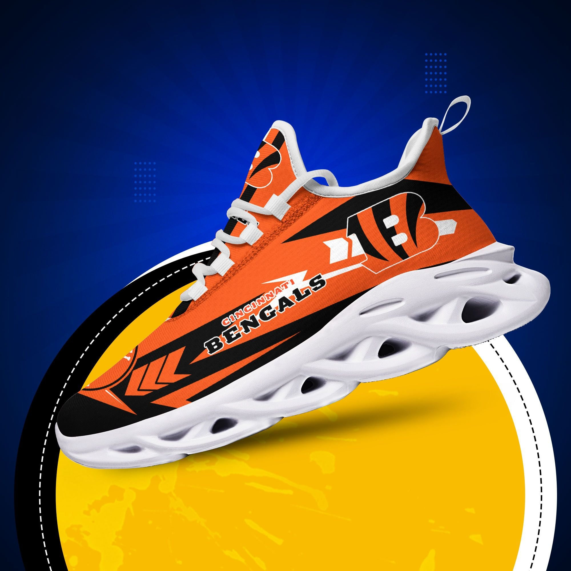JWFancy Cincinnati Bengals NFL Max Soul Shoes Sneakers For Men And Women