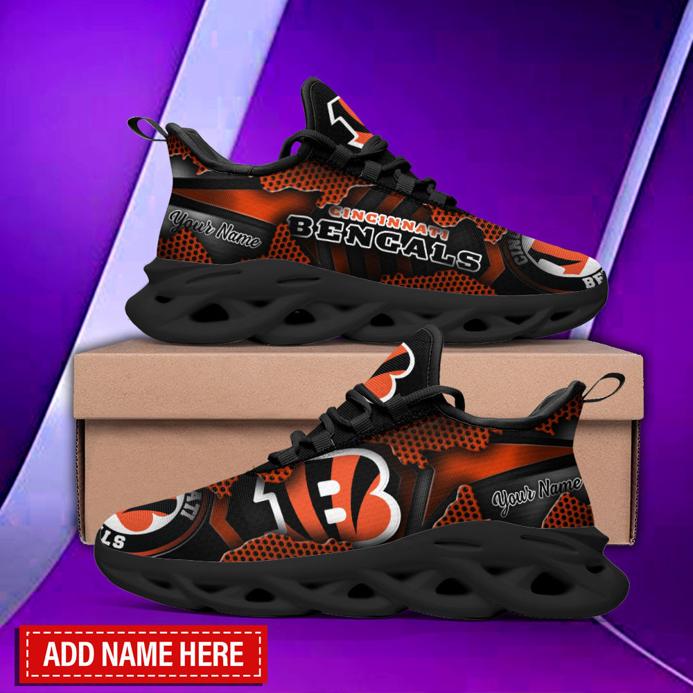 JWFancy Cincinnati Bengals NFL Max Soul Shoes Sneakers For Men And Women