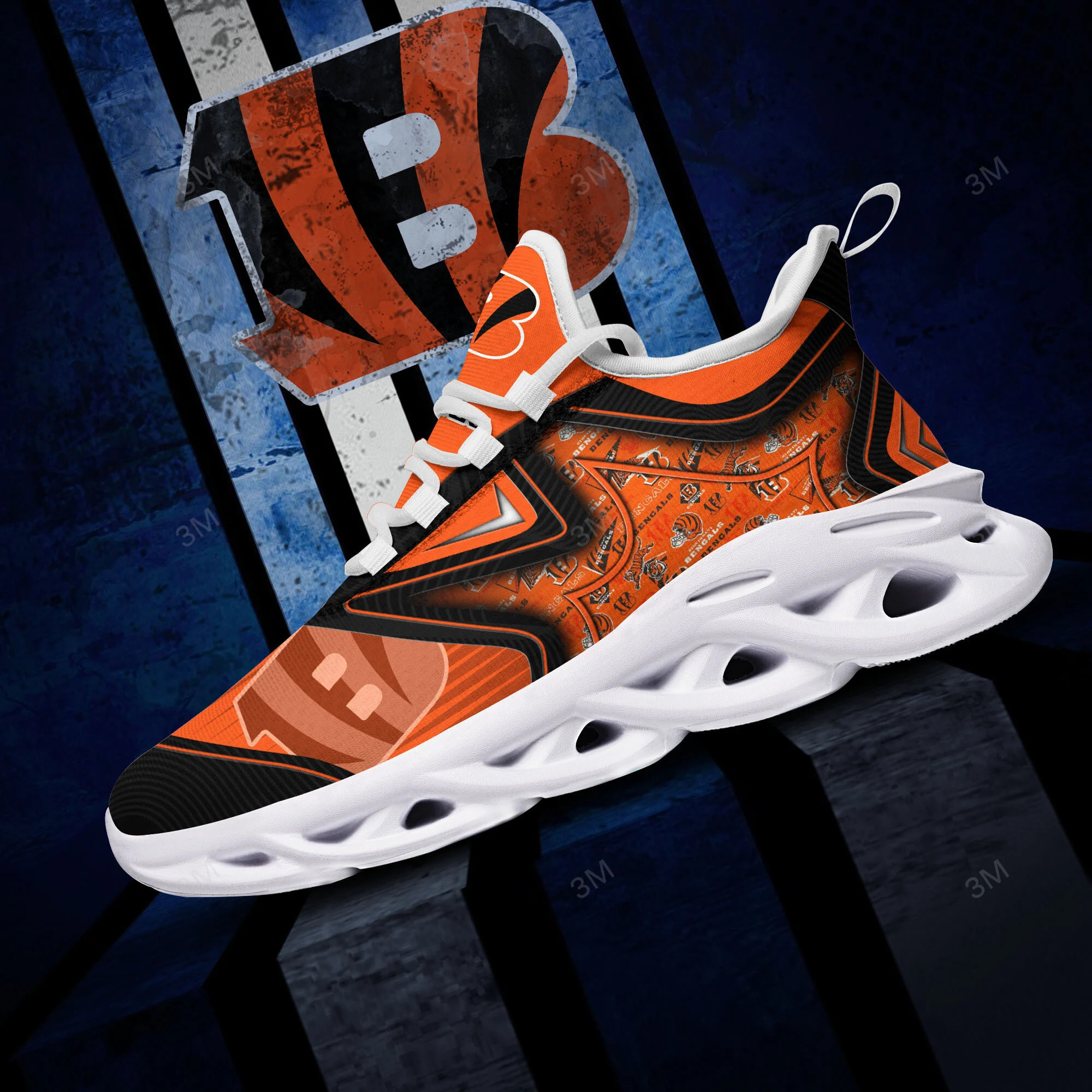 JWFancy Cincinnati Bengals NFL Max Soul Shoes Sneakers For Men And Women
