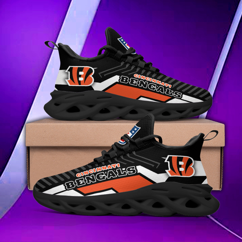 JWFancy Cincinnati Bengals NFL Max Soul Shoes Sneakers For Men And Women