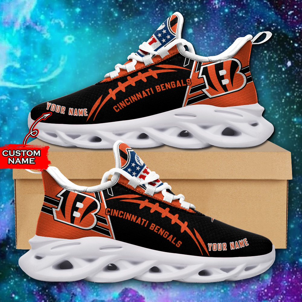 JWFancy Cincinnati Bengals NFL Max Soul Shoes Sneakers For Men And Women