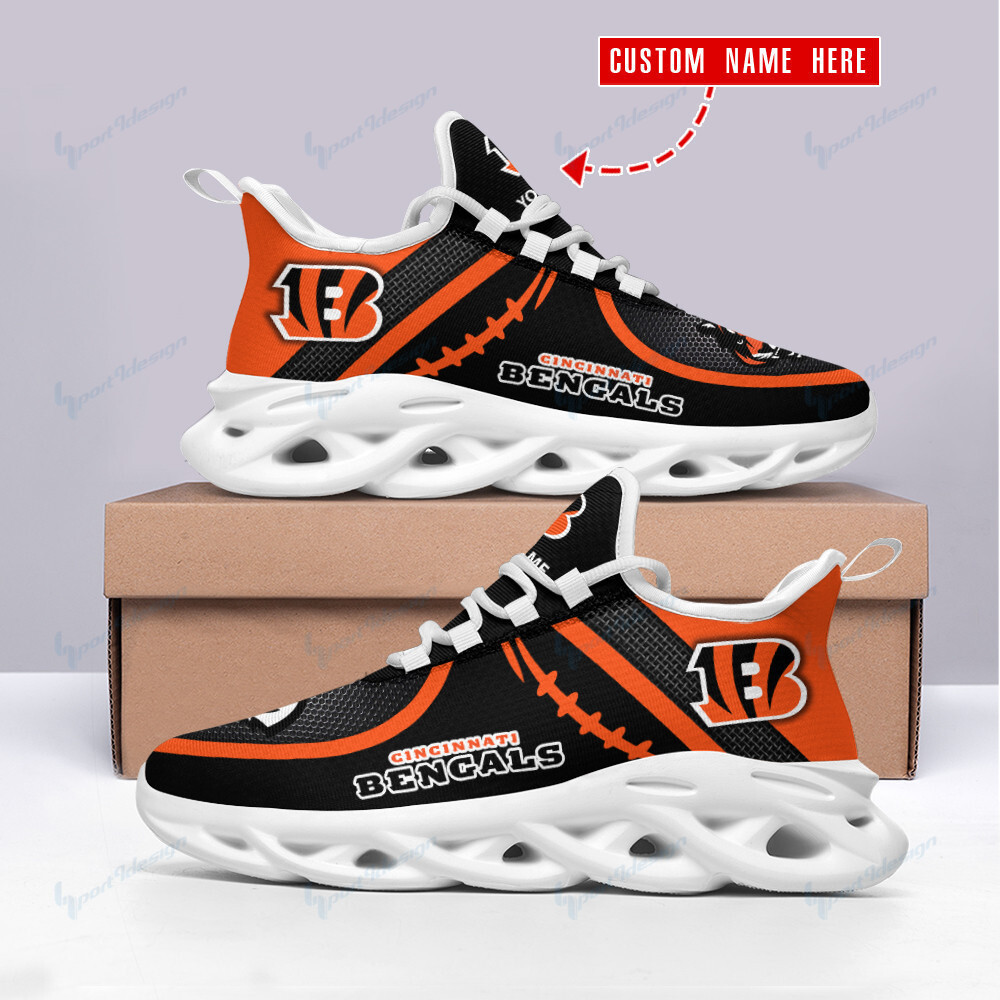 JWFancy Cincinnati Bengals NFL Max Soul Shoes Sneakers For Men And Women