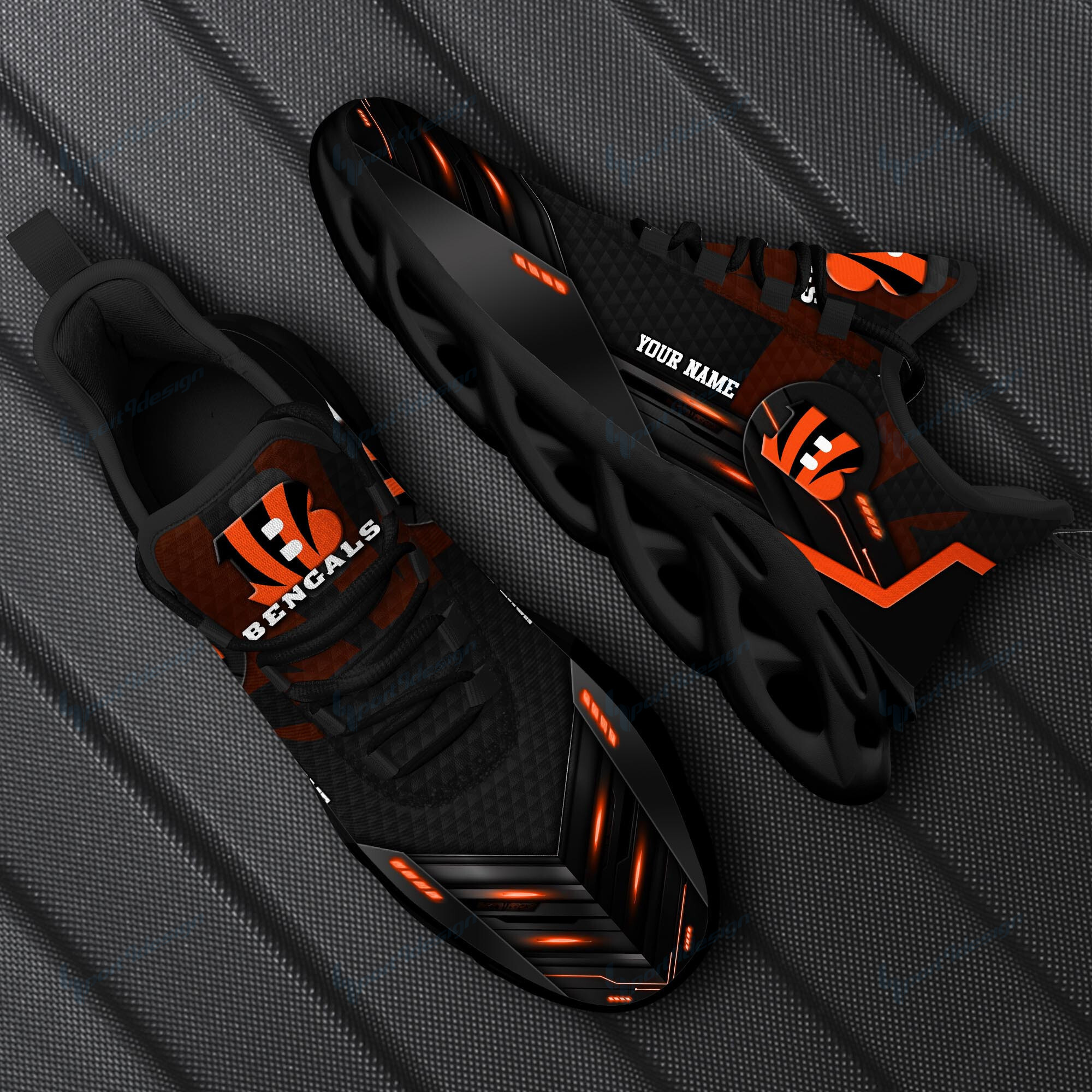 JWFancy Cincinnati Bengals NFL Max Soul Shoes Sneakers For Men And Women