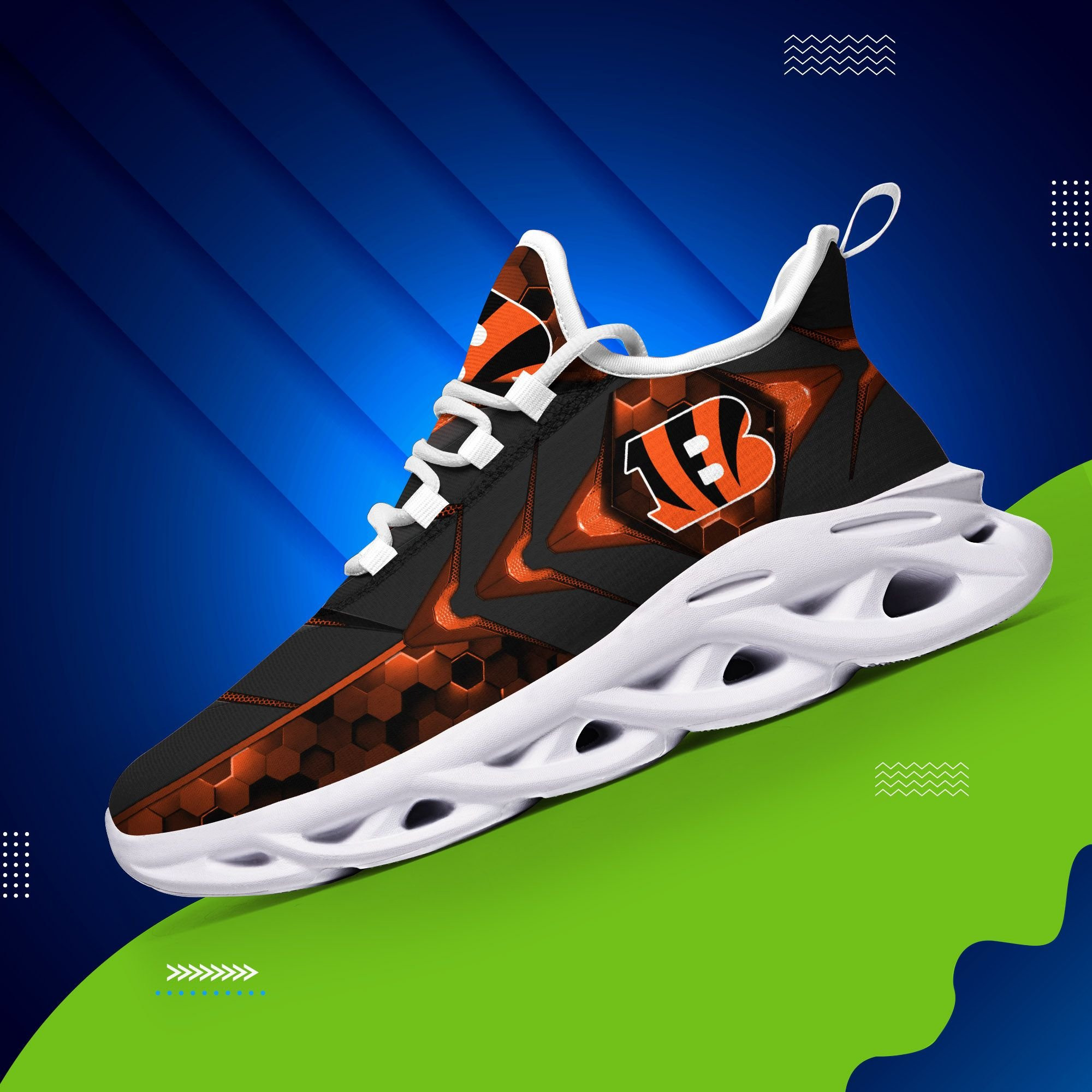 JWFancy Cincinnati Bengals NFL Max Soul Shoes Sneakers For Men And Women