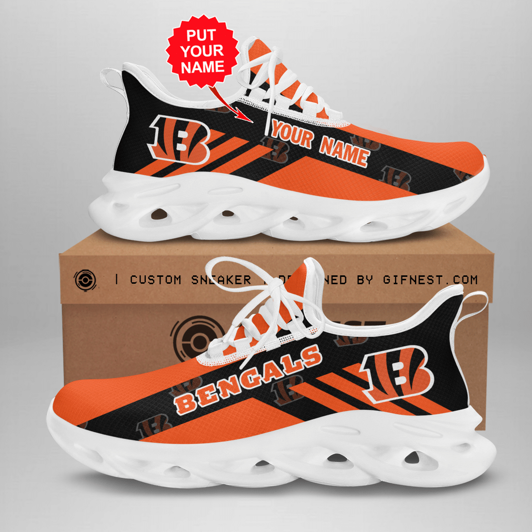 JWFancy Cincinnati Bengals NFL Max Soul Shoes Sneakers For Men And Women
