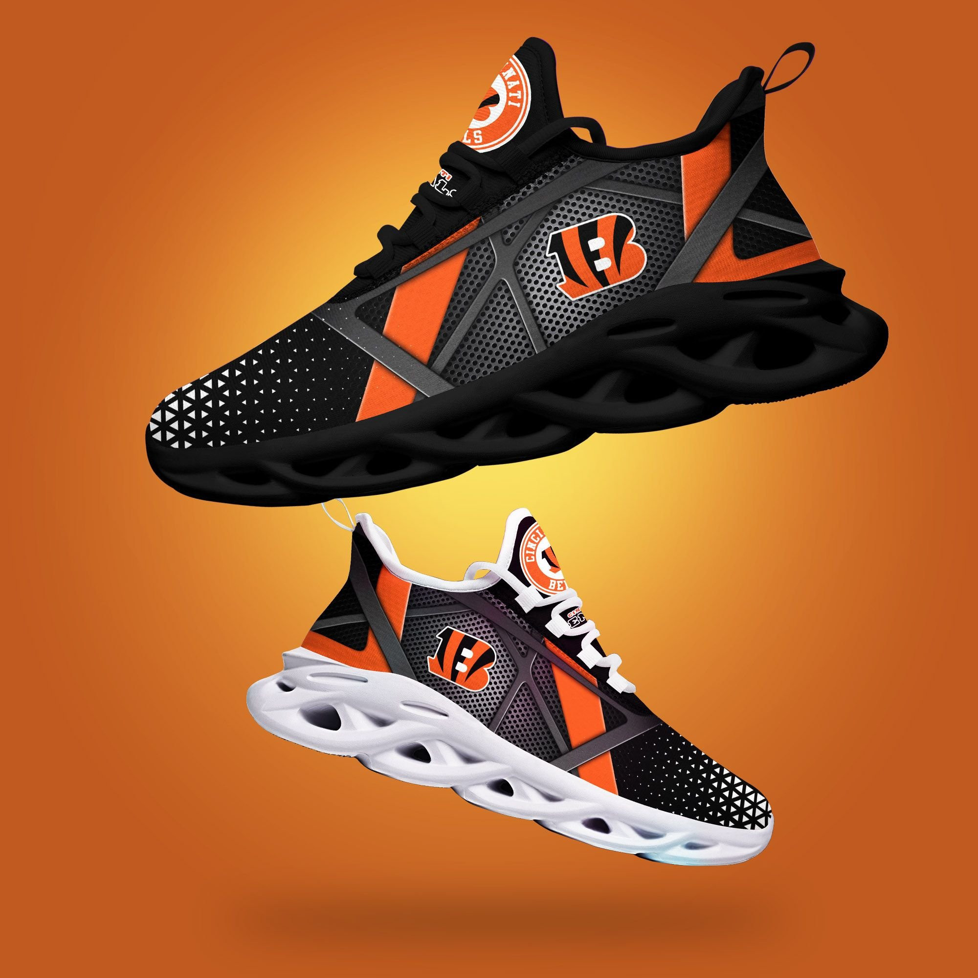 JWFancy Cincinnati Bengals NFL Max Soul Shoes Sneakers For Men And Women