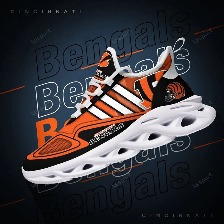 JWFancy Cincinnati Bengals NFL Max Soul Shoes Sneakers For Men And Women