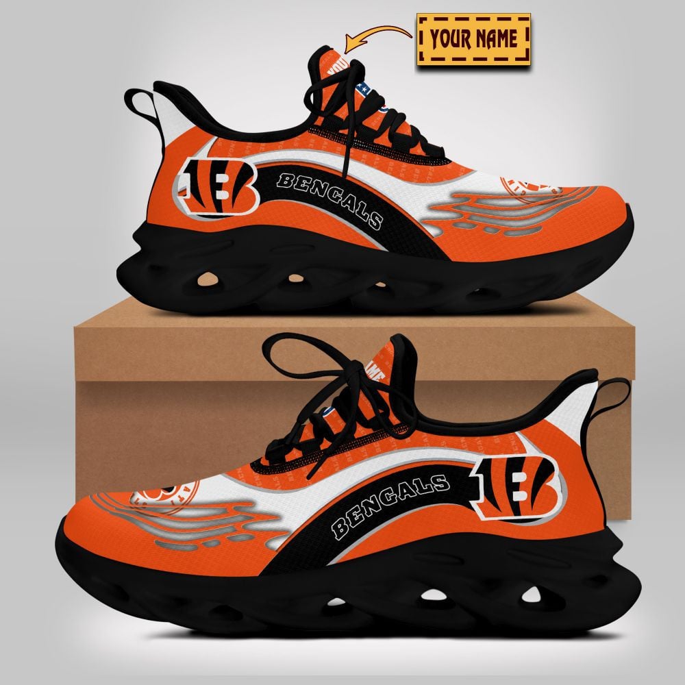 JWFancy Cincinnati Bengals NFL Max Soul Shoes Sneakers For Men And Women