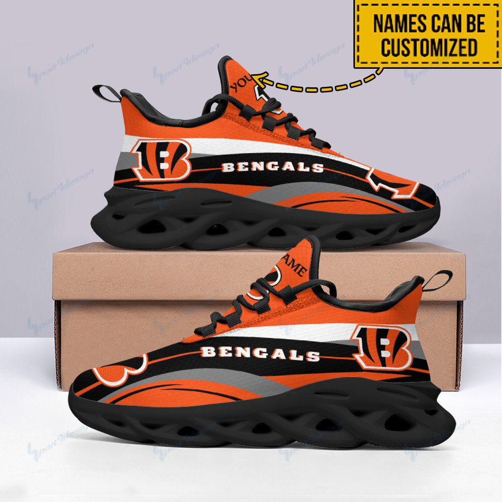 JWFancy Cincinnati Bengals NFL Max Soul Shoes Sneakers For Men And Women