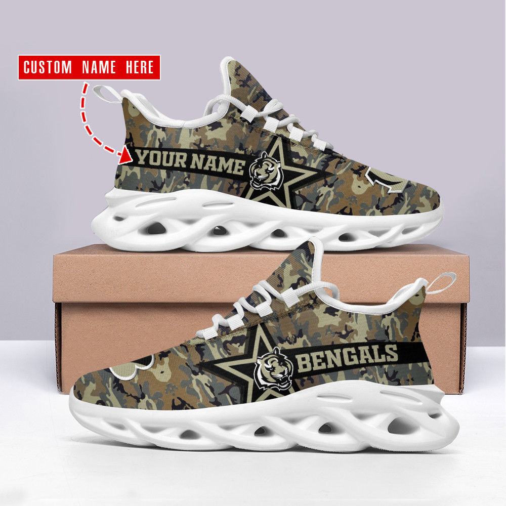 JWFancy Cincinnati Bengals NFL Max Soul Shoes Sneakers For Men And Women