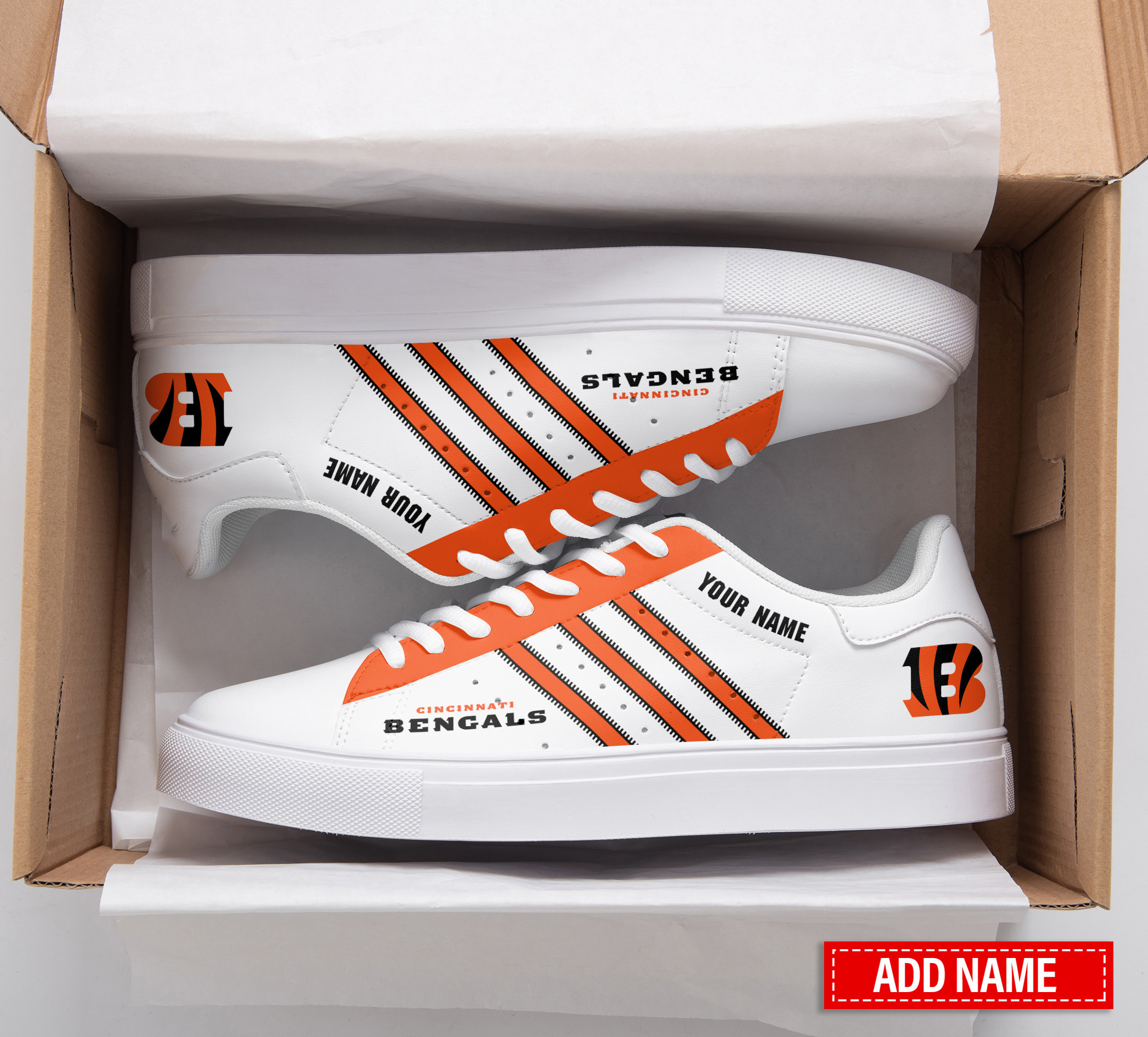 JWFancy Cincinnati Bengals Skate Stan Shoes Sneakes For Men And Women