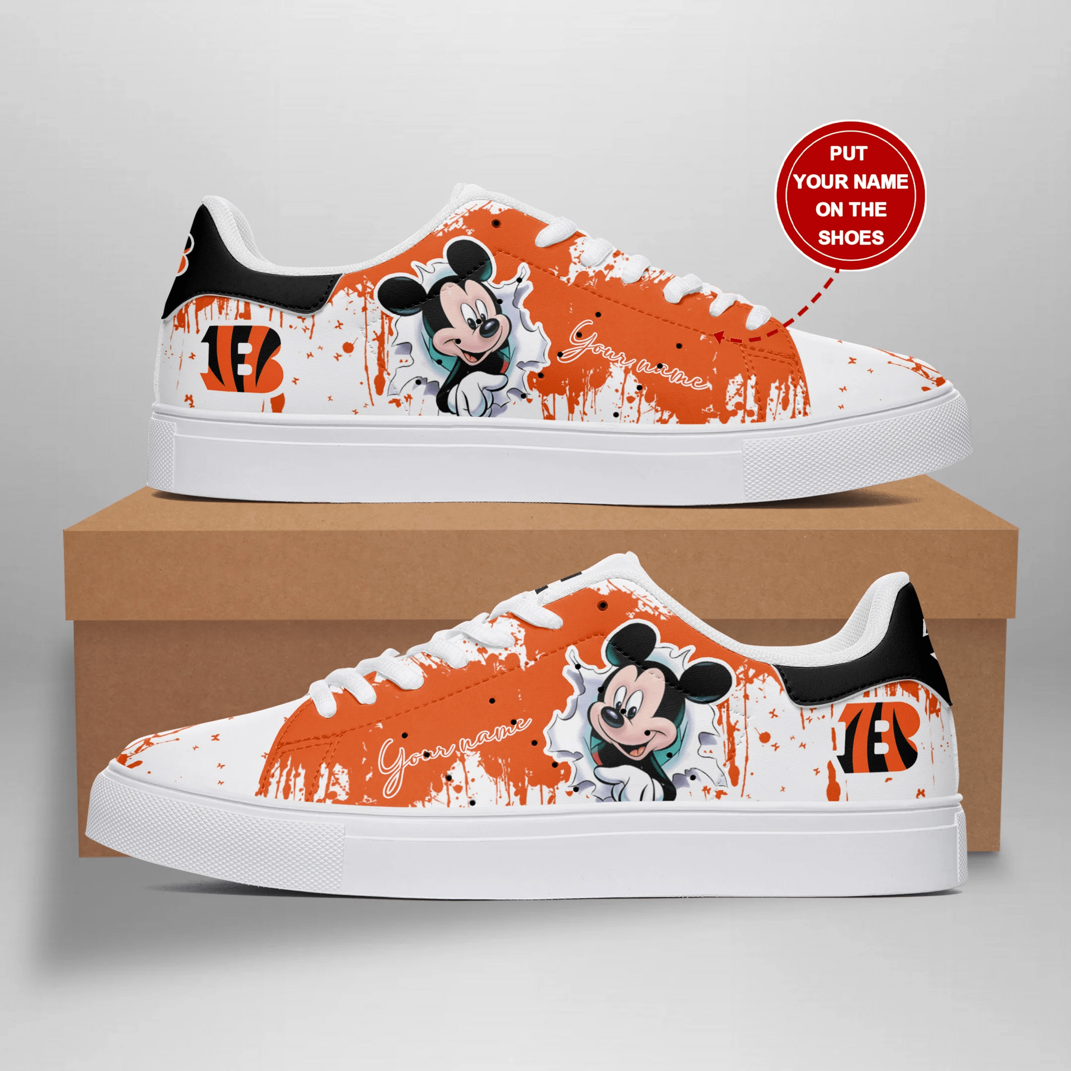 JWFancy Cincinnati Bengals Skate Stan Shoes Sneakes For Men And Women