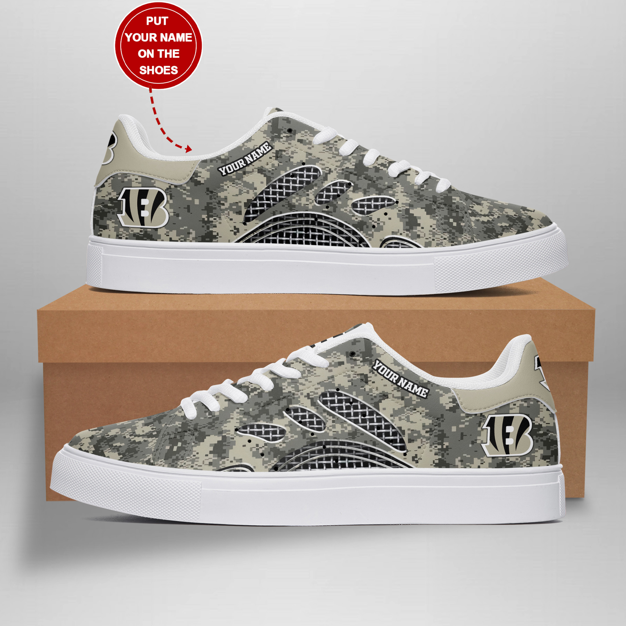 JWFancy Cincinnati Bengals Skate Stan Shoes Sneakes For Men And Women