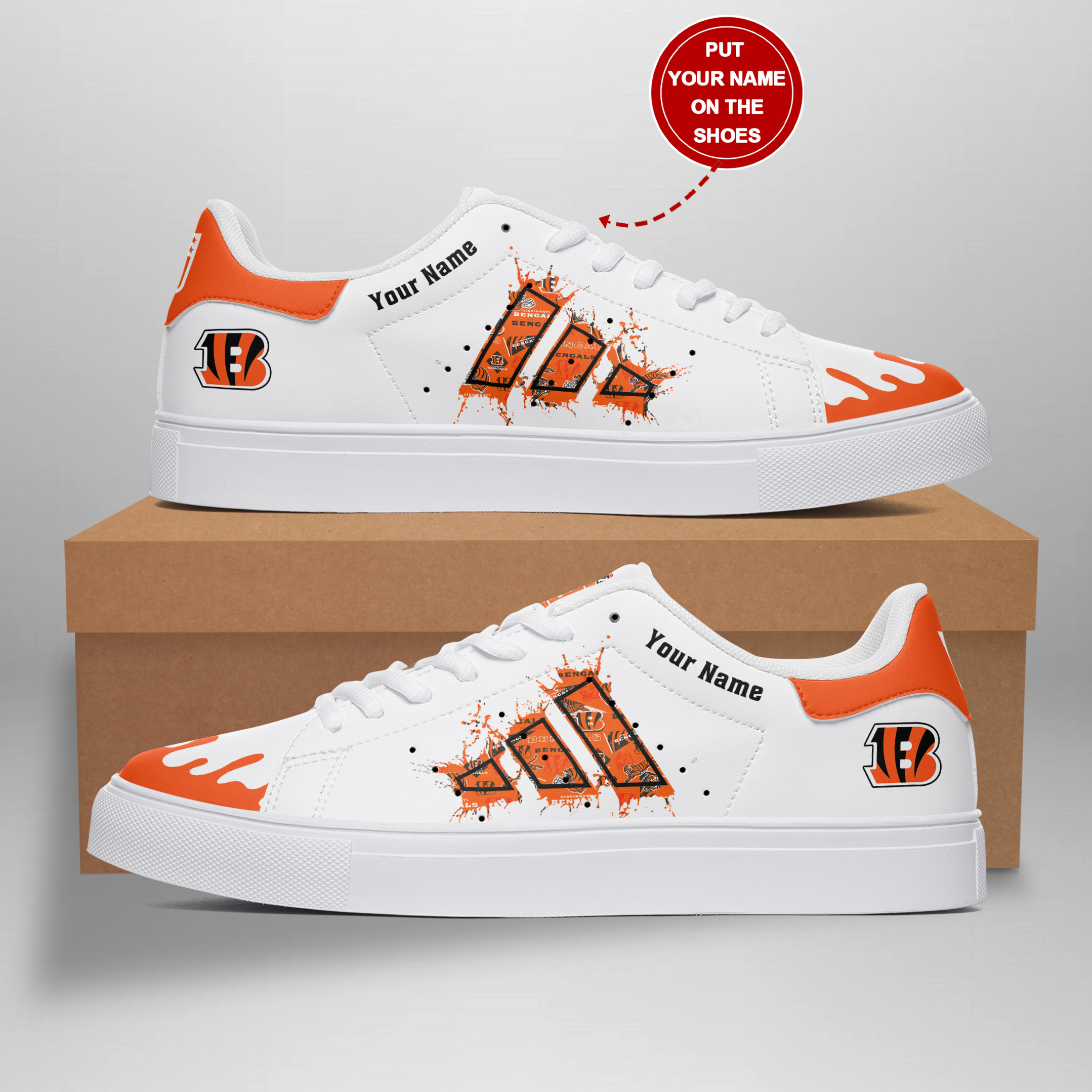 JWFancy Cincinnati Bengals Skate Stan Shoes Sneakes For Men And Women