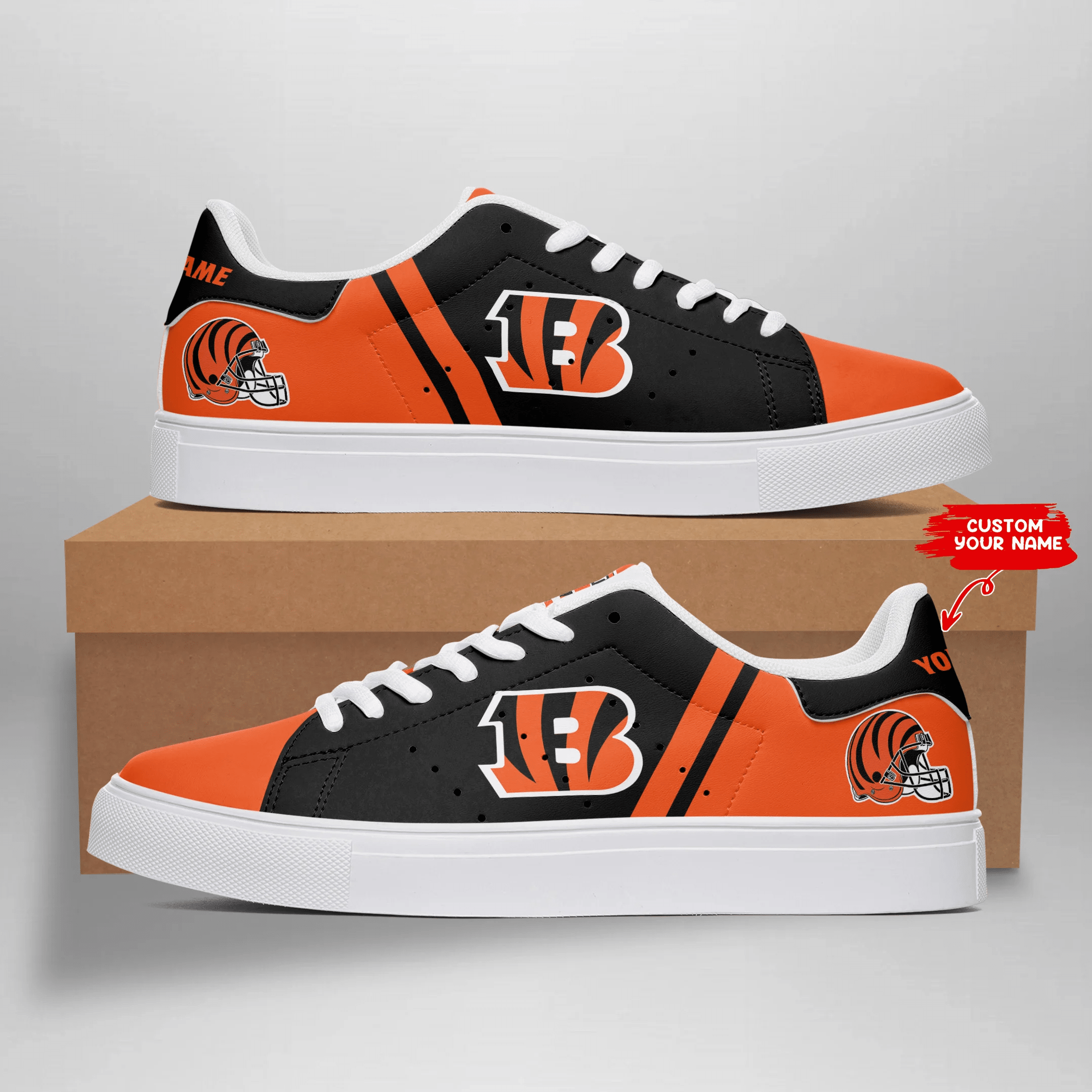JWFancy Cincinnati Bengals Skate Stan Shoes Sneakes For Men And Women