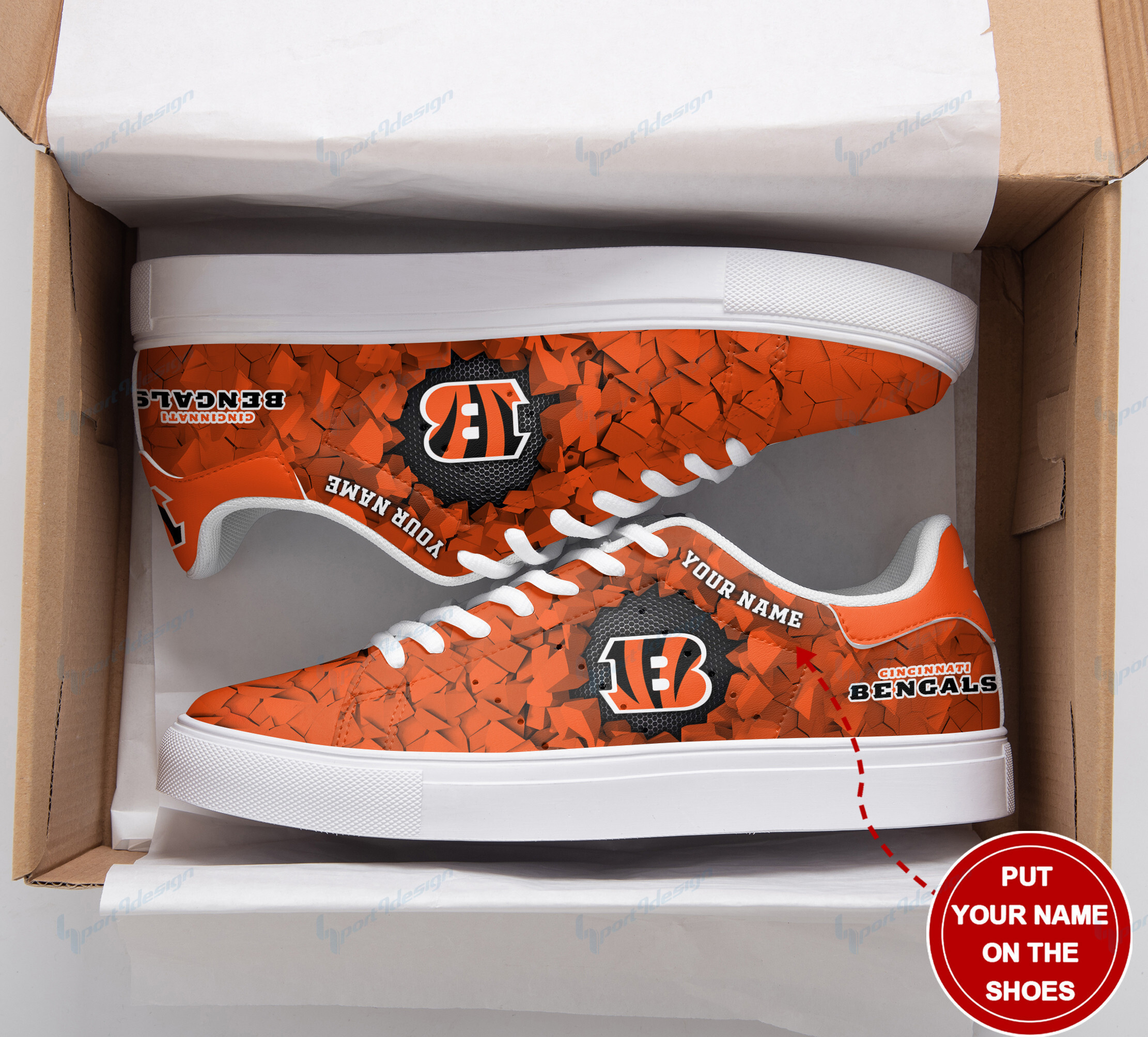 JWFancy Cincinnati Bengals Skate Stan Shoes Sneakes For Men And Women