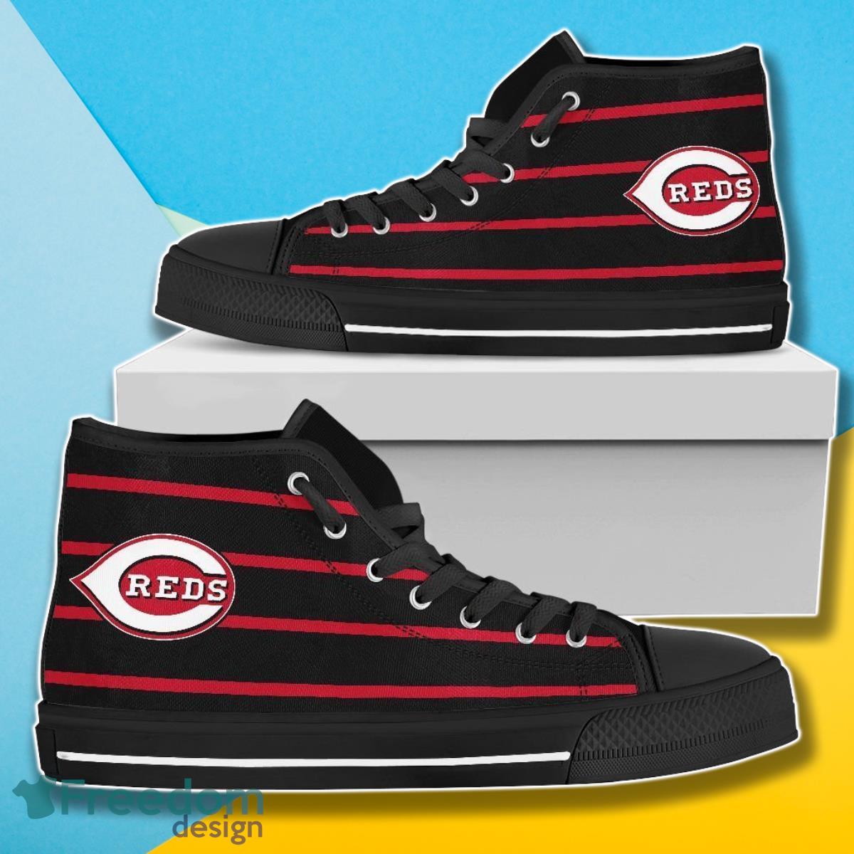 JWFancy Cincinnati Reds High Top Canvas Sneakers Shoes For Men And Women