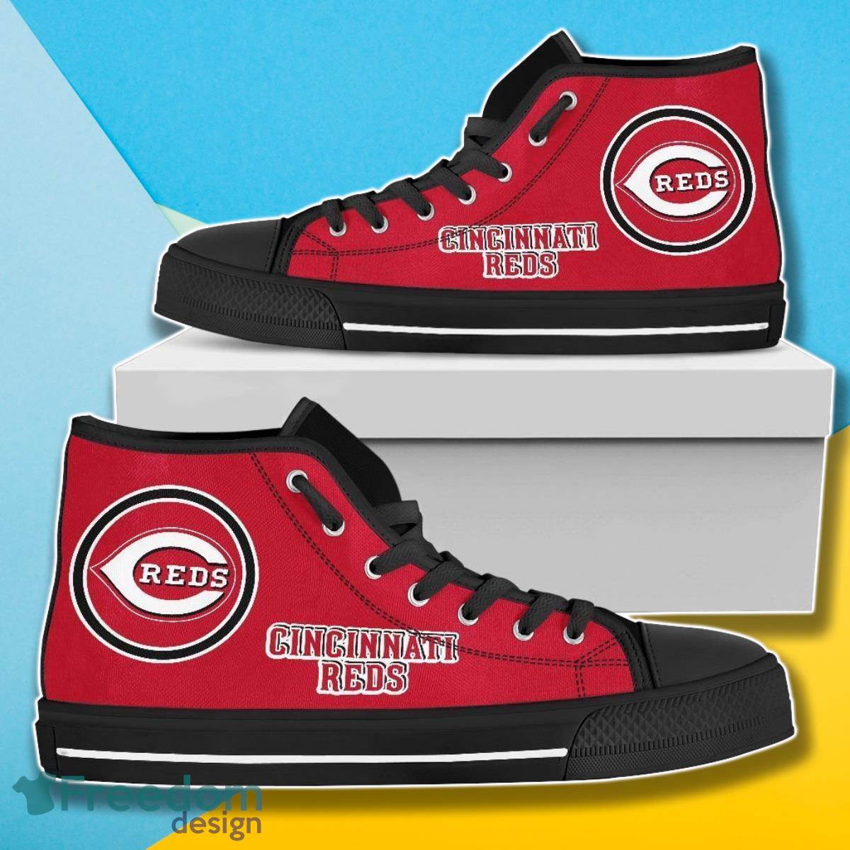 JWFancy Cincinnati Reds High Top Canvas Sneakers Shoes For Men And Women