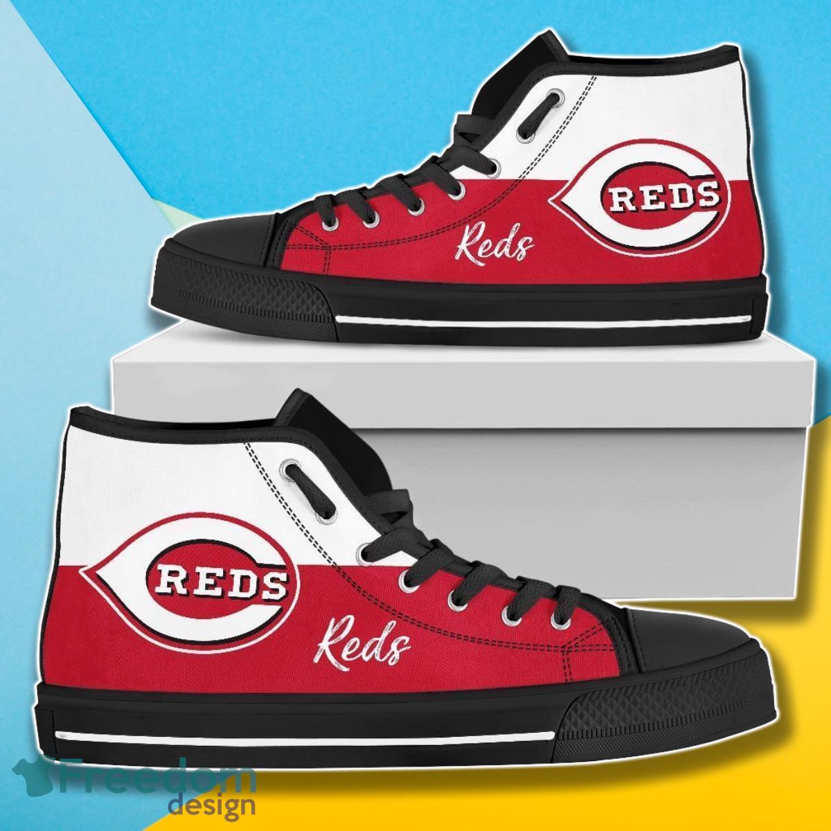 JWFancy Cincinnati Reds High Top Canvas Sneakers Shoes For Men And Women