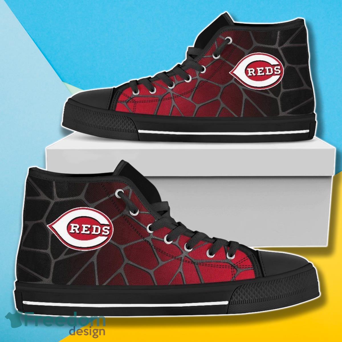 JWFancy Cincinnati Reds High Top Canvas Sneakers Shoes For Men And Women