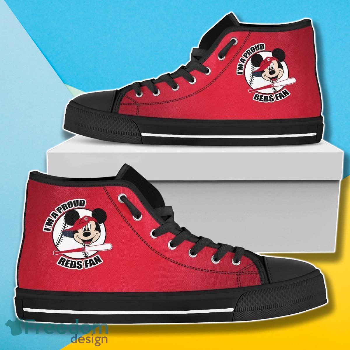 JWFancy Cincinnati Reds High Top Canvas Sneakers Shoes For Men And Women
